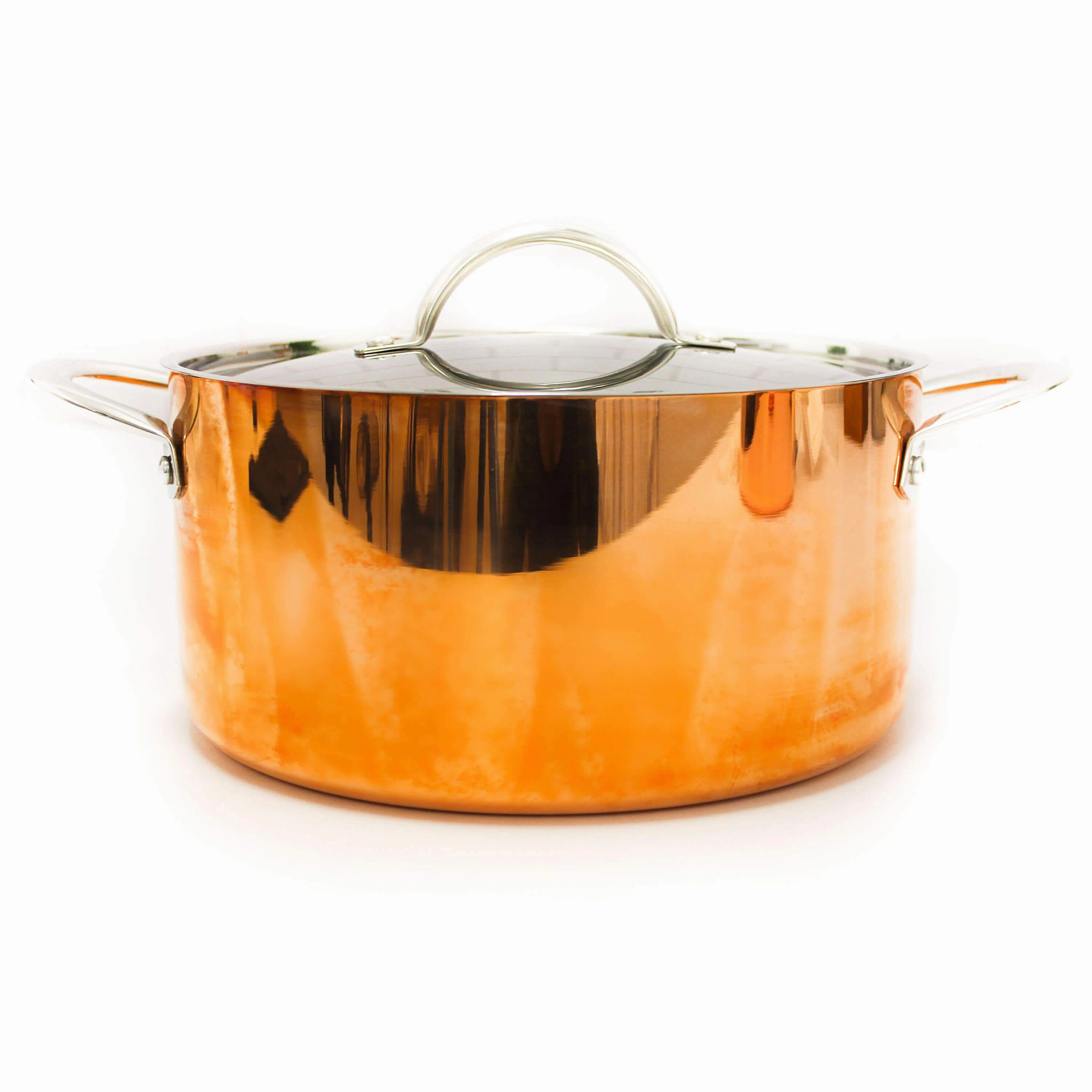 BergHOFF Vintage Collection 10Pc Copper Cookware Set. Polished Cookware holiday sale