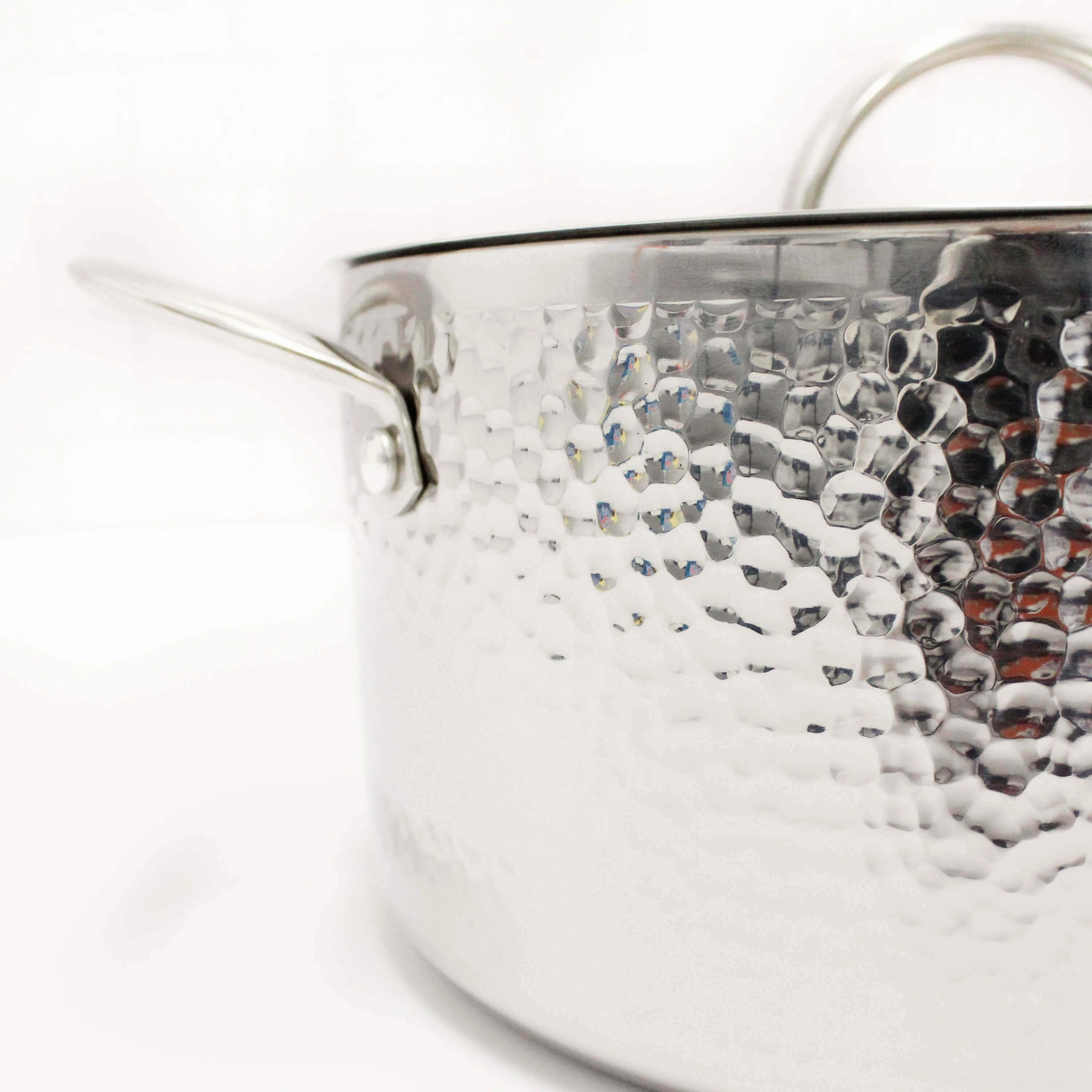 BergHOFF Vintage Tri-Ply 18/10 Stainless Steeel 10Pc Cookware Set, Hammered
