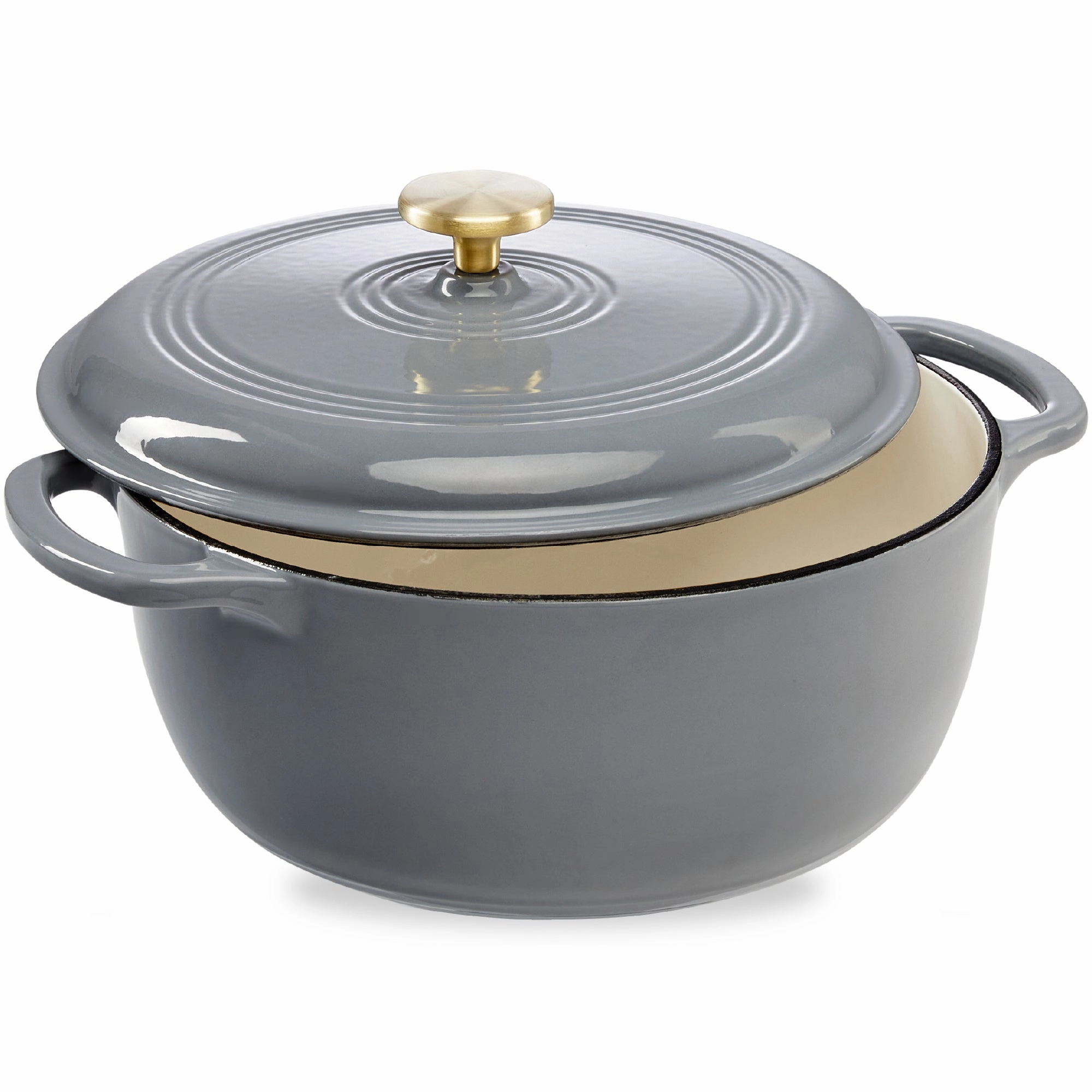 Best Choice Products 7.5 Quart Enamel Cast-Iron Dutch Oven, Heavy-Duty Cookware w/ Dual Handles, Lid