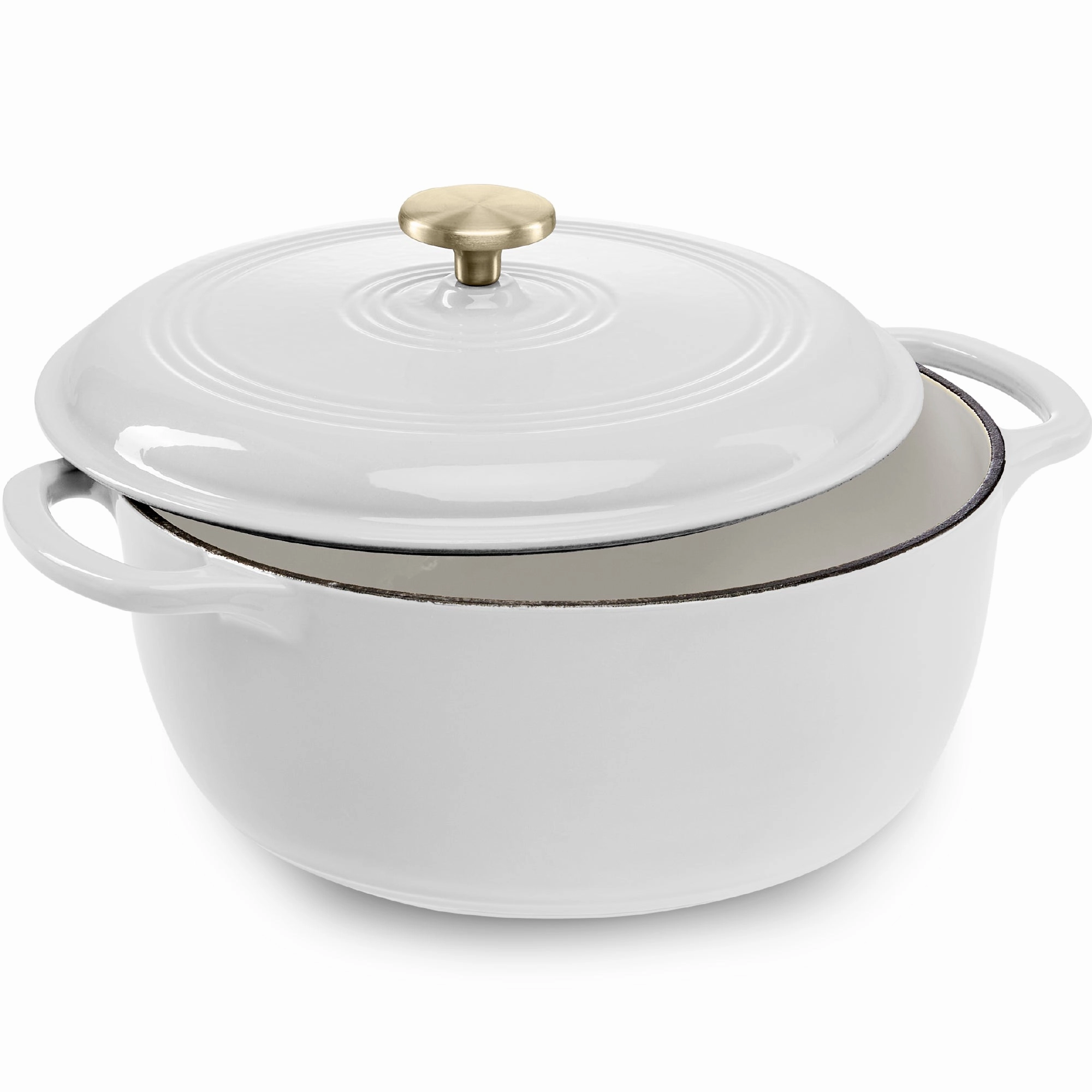 Best Choice Products 7.5 Quart Enamel Cast-Iron Dutch Oven, Heavy-Duty Cookware w/ Dual Handles, Lid