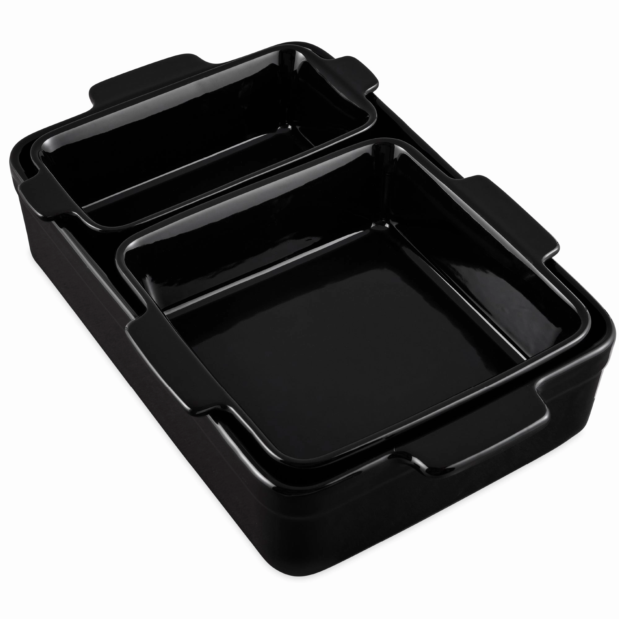 Best Choice Products Ceramic Bakeware Set of 3 Casserole, Loaf, and Square Dishes w/ Handles