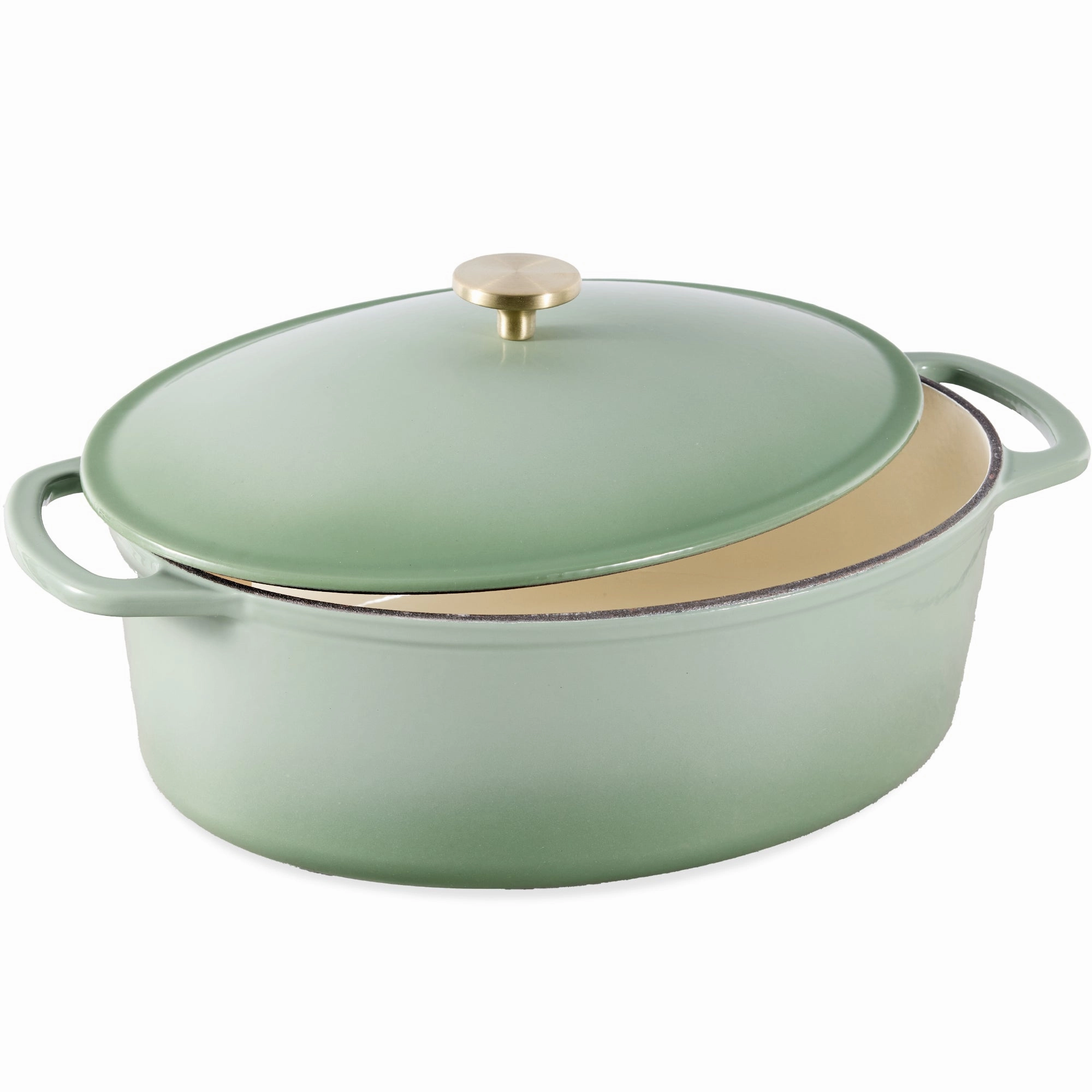 Best Choice Products Oval 7.5 Quart Cast-Iron Dutch Oven, Heavy-Duty w/ Enamel, Side Handles