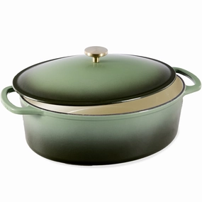 Best Choice Products Oval 7.5 Quart Cast-Iron Dutch Oven, Heavy-Duty w/ Enamel, Side Handles Cookware online kitchen sale