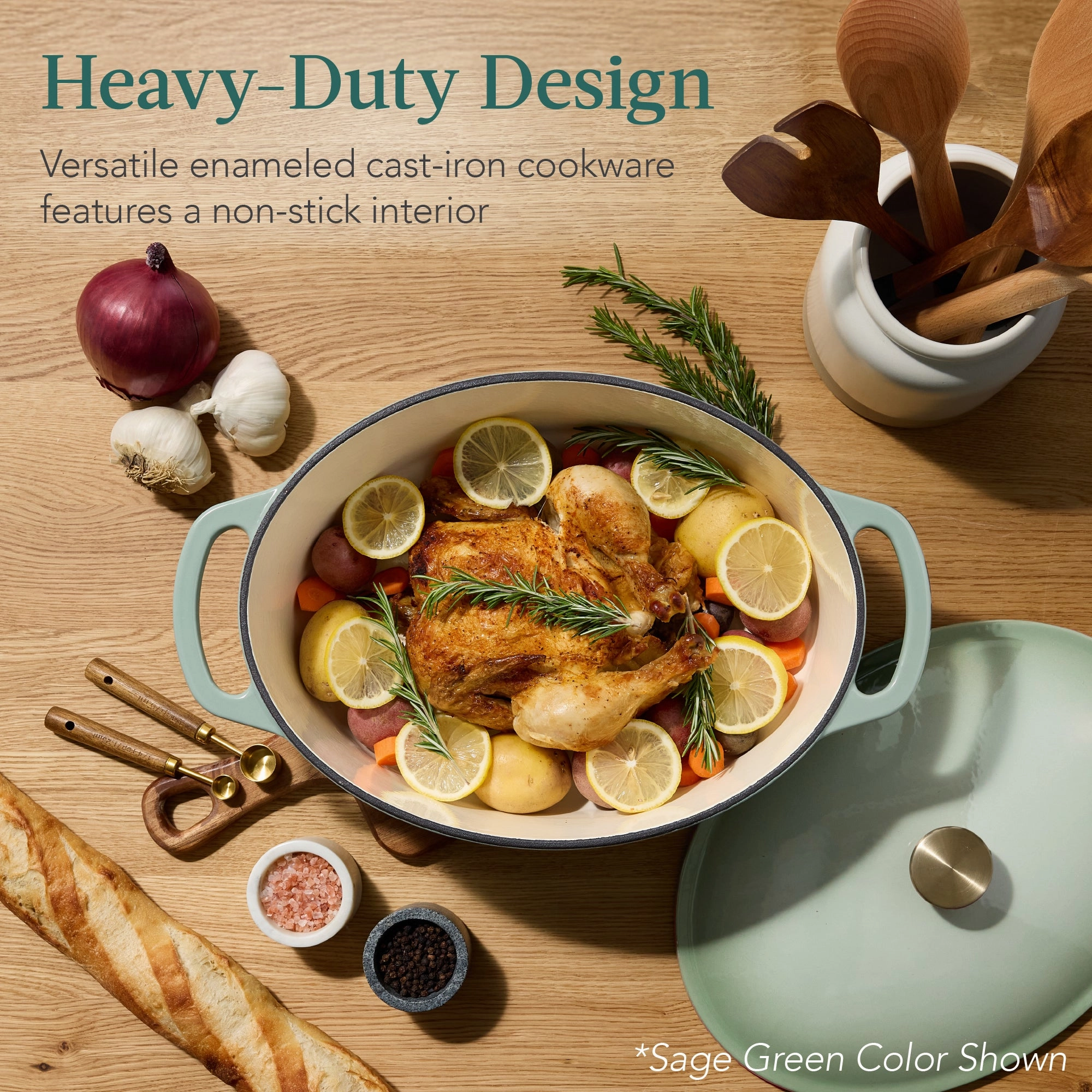 Best Choice Products Oval 7.5 Quart Cast-Iron Dutch Oven, Heavy-Duty w/ Enamel, Side Handles