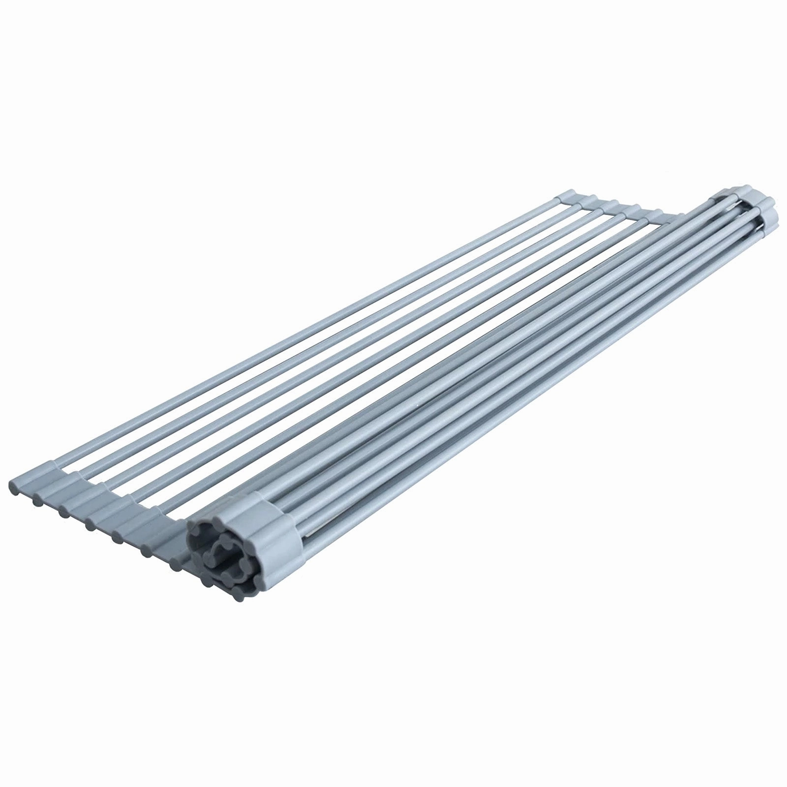 Better Houseware Over the Sink Roll Up Drying Rack, Silicone and Stainless Steel