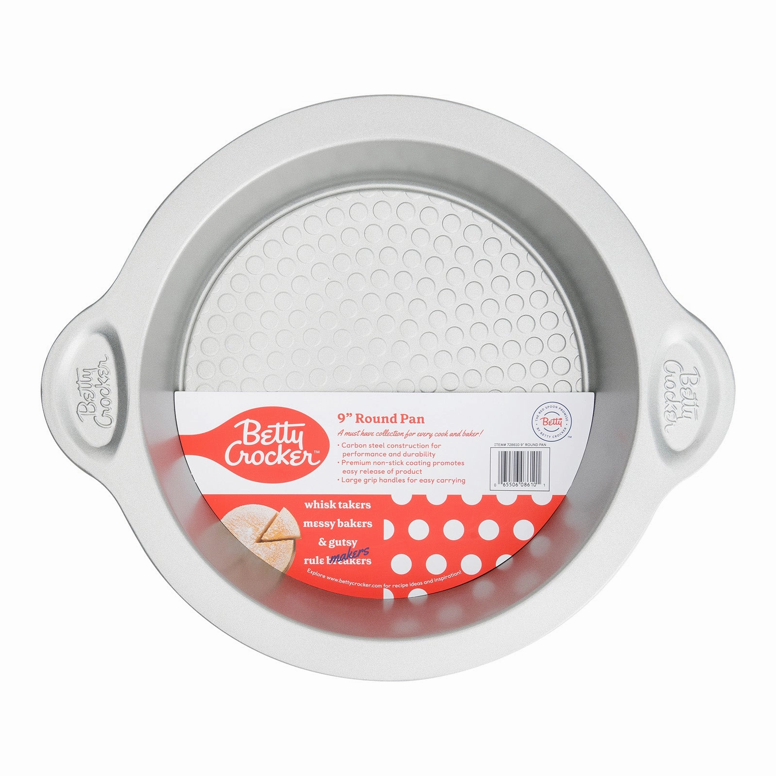 Betty CrockerCarbon Steel 12.5 x 10.5 x 2 Inch Round Cake Pan Bakeware online promo