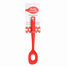 Betty CrockerSilicone 13 Inch Stirring Spoon, Red Cooking Tools & Accessories buy more save more