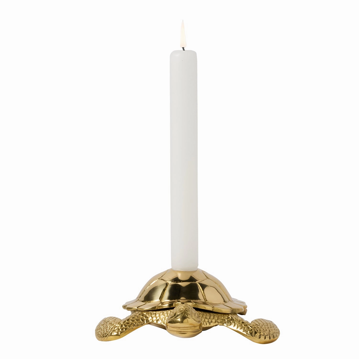 Bishop Polished Gold Candle Holder Set of 2