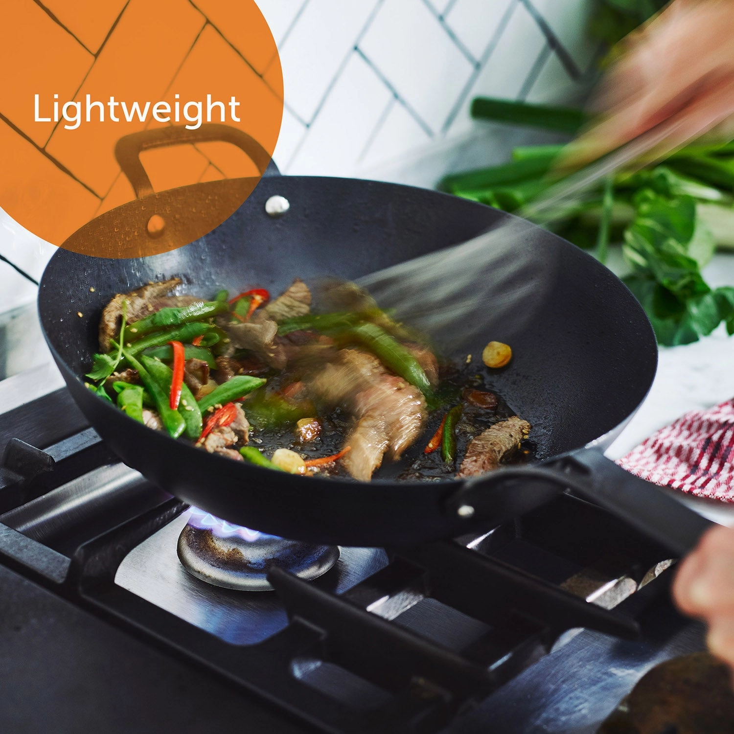 BK Cookware Black Steel 12-Inch Open Wok