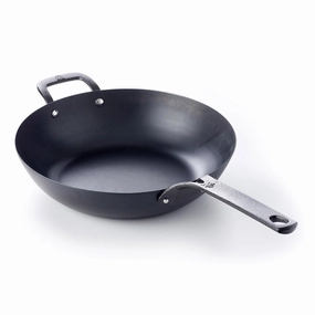 BK Cookware Black Steel 12-Inch Open Wok Cookware holiday sale
