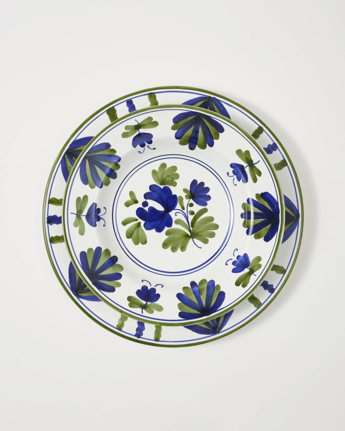 Blossom Dinner Plate In Blue Green