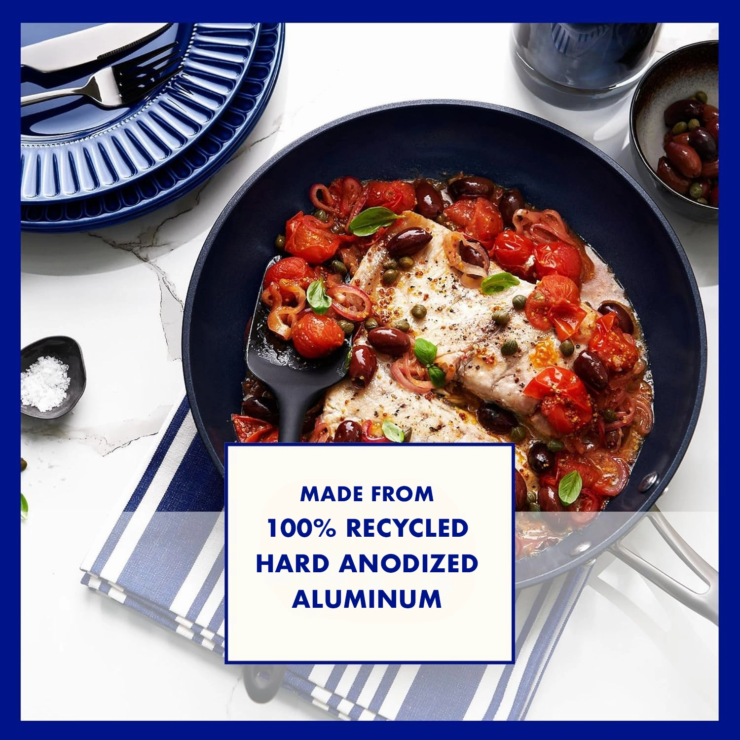 Blu. Cookware 11 Induction Frying Pan, Non-Toxic