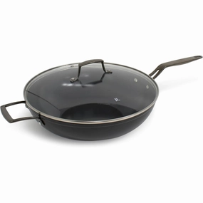 Blu. Cookware 12.6 Wok with Lid, Durable Non-Stick Stir Fry Pan Cookware online kitchen sale