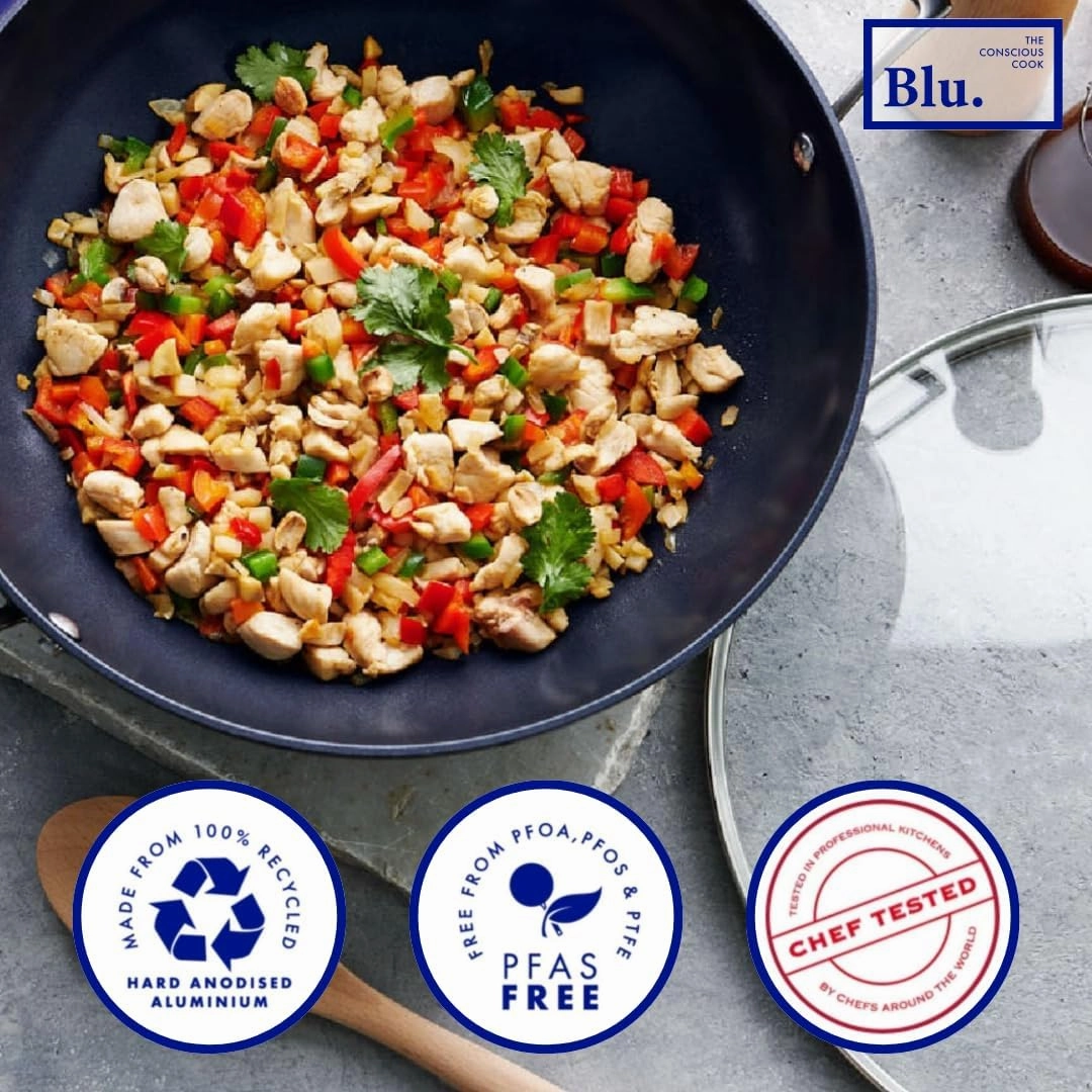Blu. Cookware 7.8" Induction Frying Pan, Non-Toxic