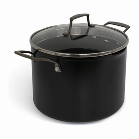 Blu. Cookware 8.5QT Stock Pot with Double Strainer Lid, Non-Toxic Cookware online kitchen sale