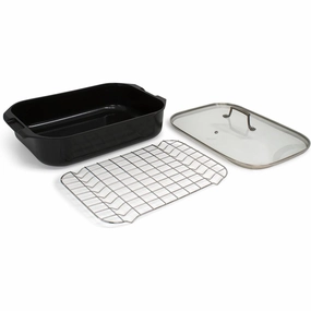 Blu. Cookware Roasting Pan with Lid and Roasting Rack, Non-Toxic Cookware online kitchen sale