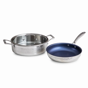 Blue Jean Chef 3-Piece Stainless Steel Cookware Set Cookware online kitchen sale