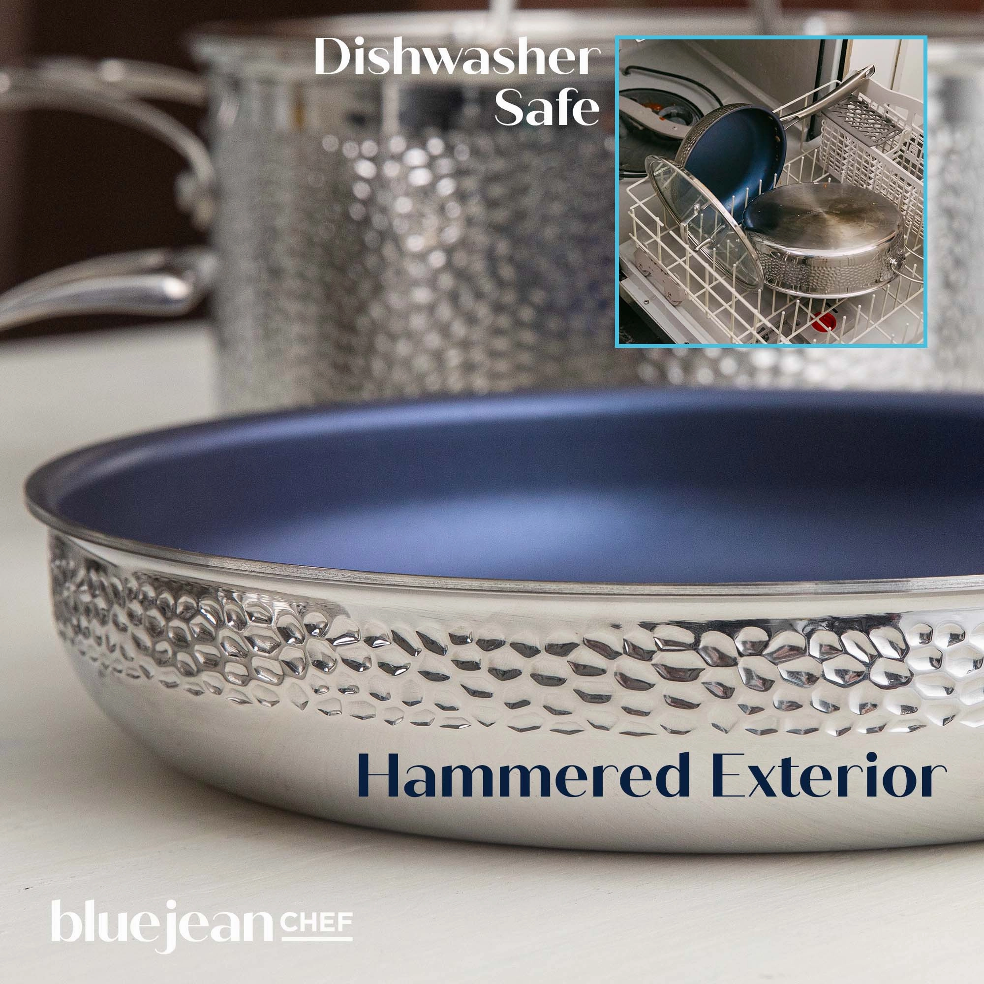 Blue Jean Chef 3-Piece Stainless Steel Cookware Set
