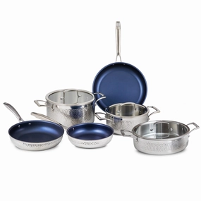 Blue Jean Chef 9-Piece Stainless Steel Cookware Set Cookware online kitchen sale
