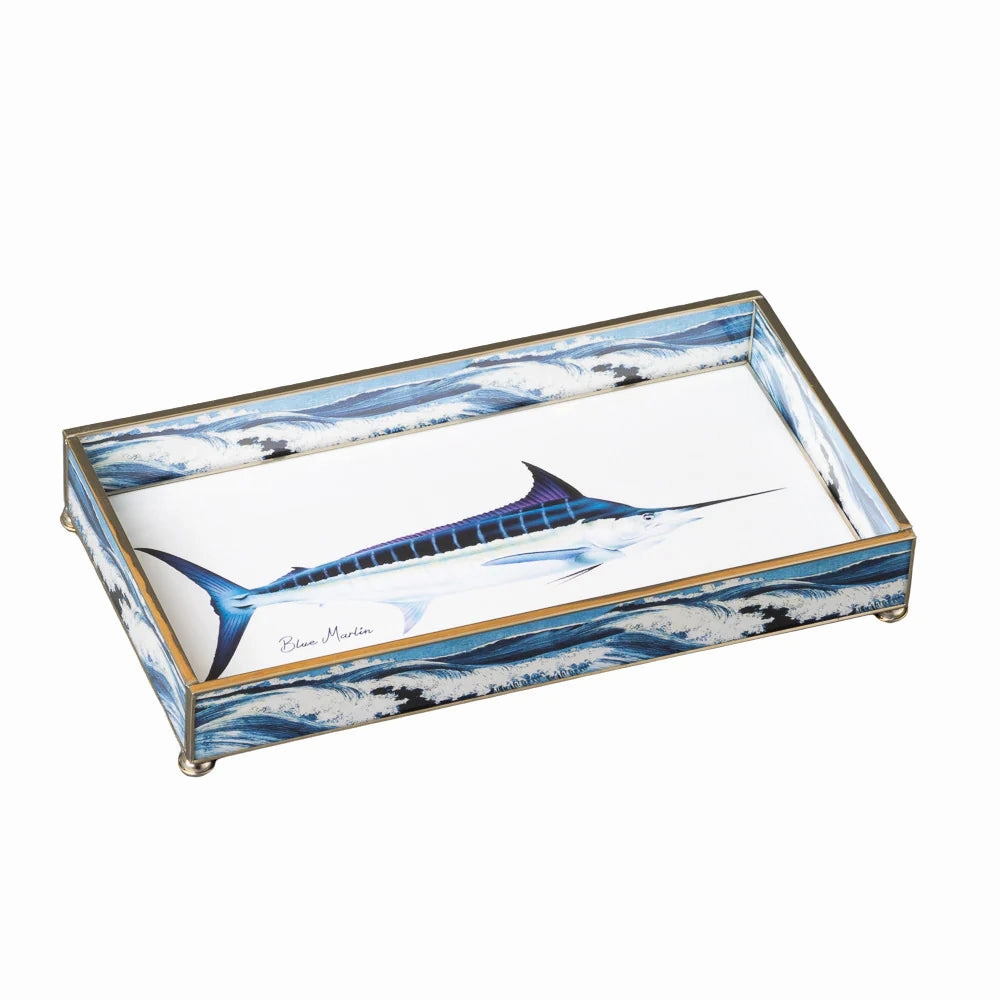 Blue Marlin 6 x 12 Decorative Tray Decorative Trays cheap sale