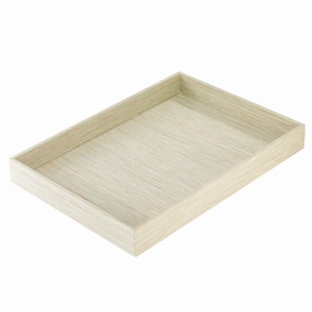 Bodrum Grasscloth Vinyl Rectangle Decorative Tray 13 x 18 (Celadon) Decorative Trays cheap sale