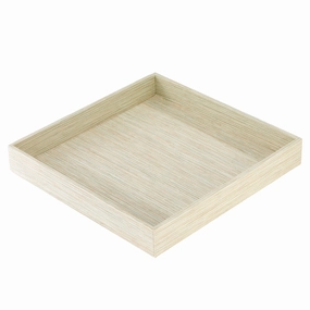 Bodrum Grasscloth Vinyl Square Decorative Tray 14" (Celadon) Decorative Trays cheap sale
