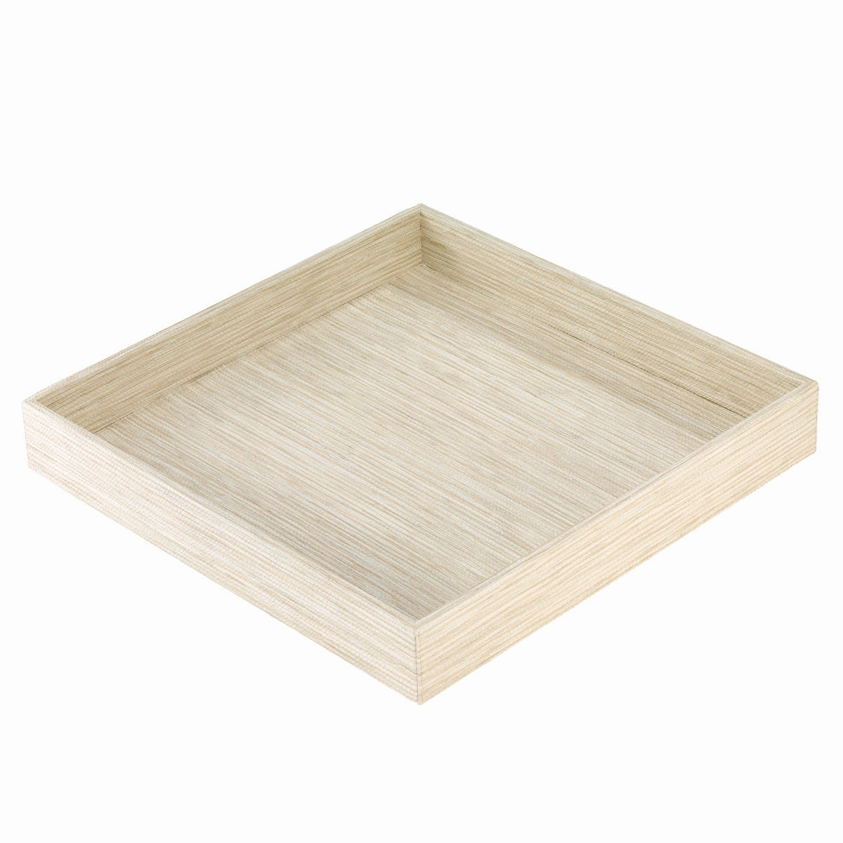 Bodrum Grasscloth Vinyl Square Decorative Tray 14" (Ecru) Decorative Trays cheap sale