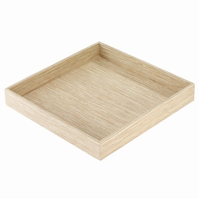 Bodrum Grasscloth Vinyl Square Decorative Tray 14" (Latte) Decorative Trays cheap sale