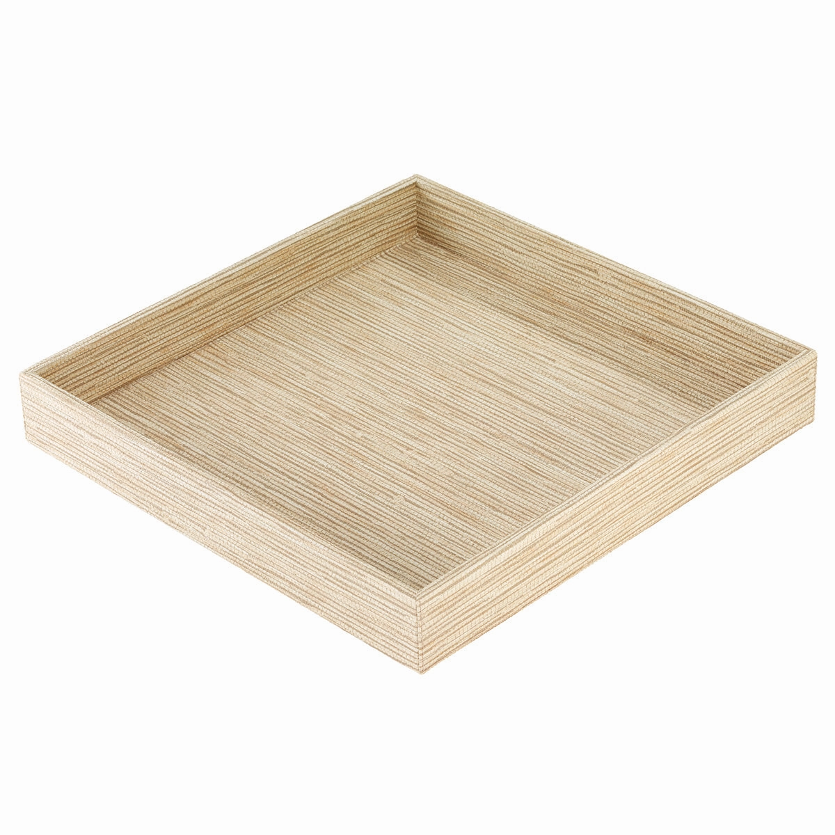 Bodrum Grasscloth Vinyl Square Decorative Tray 14" (Latte) Decorative Trays cheap sale