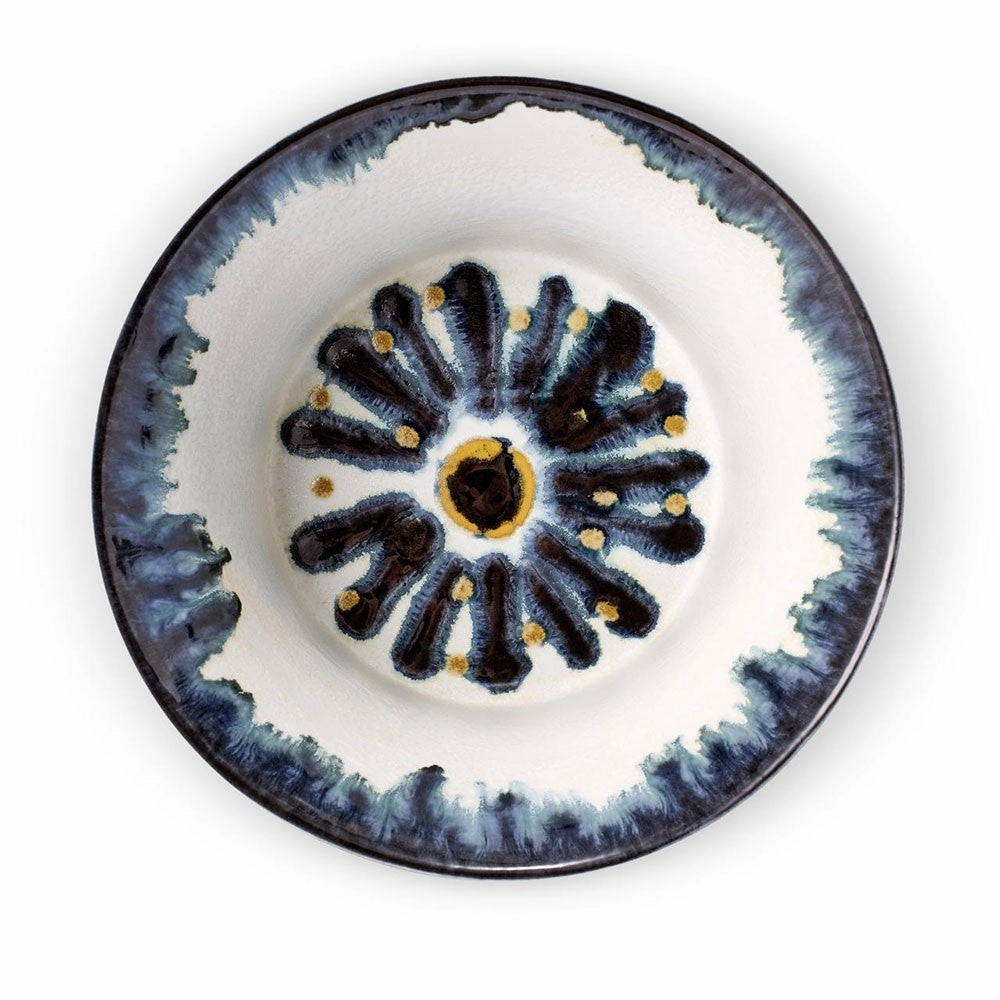 Bohme Medium bowl, H13 x Dia29cm, Blue/ White/ Yellow