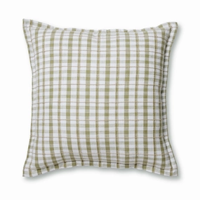 Bolton Green/Beige Woven Cushion 50cm Cushions for home decor deals