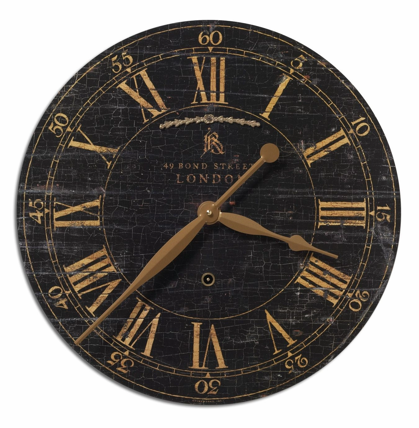 Bond Street Wall Clock Antiqued Brass Wall Clocks Timeless Sale