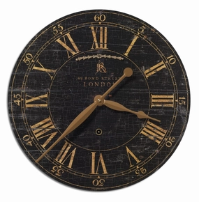 Bond Street Wall Clock Antiqued Brass Wall Clocks Timeless Sale