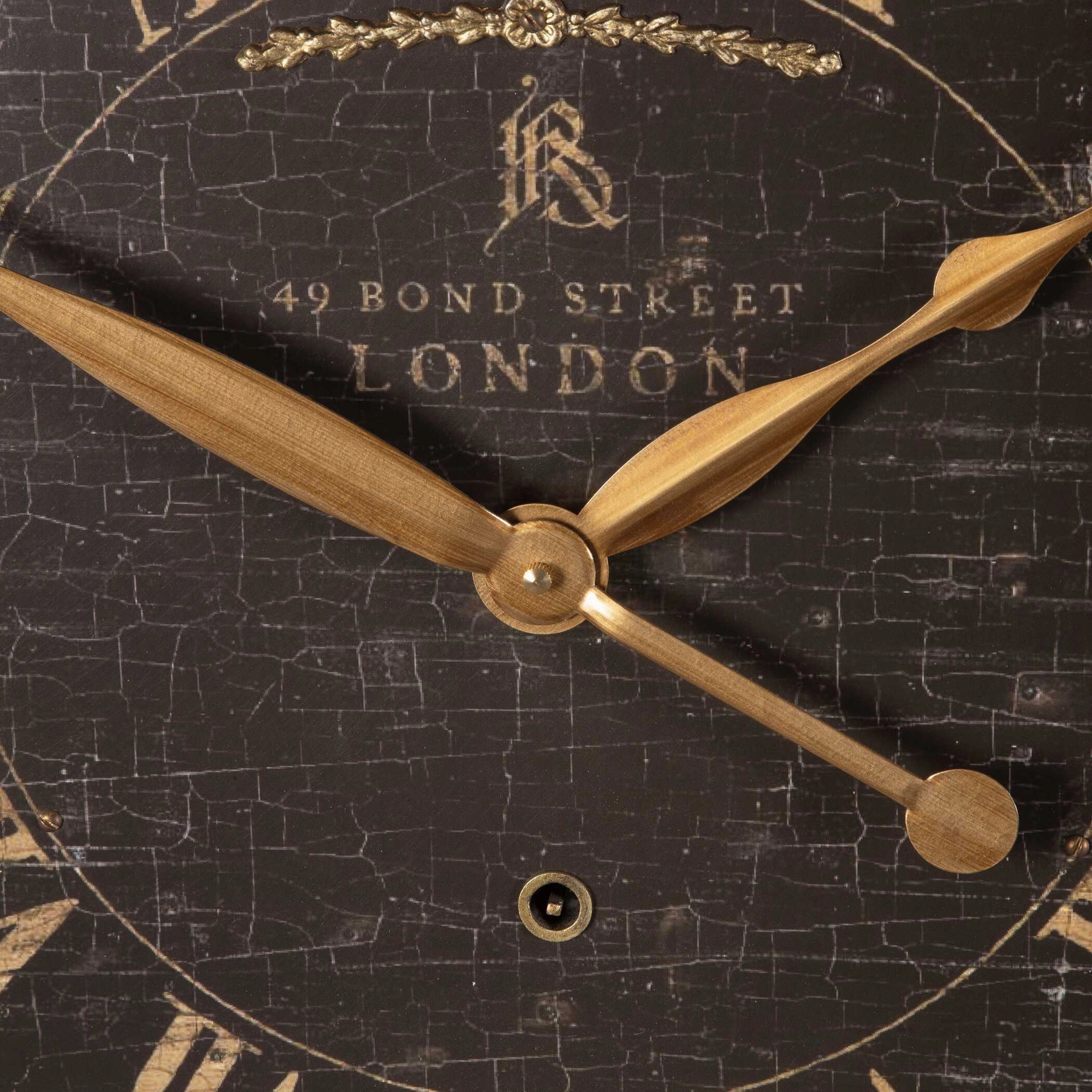 Bond Street Wall Clock Antiqued Brass Clocks decor discount