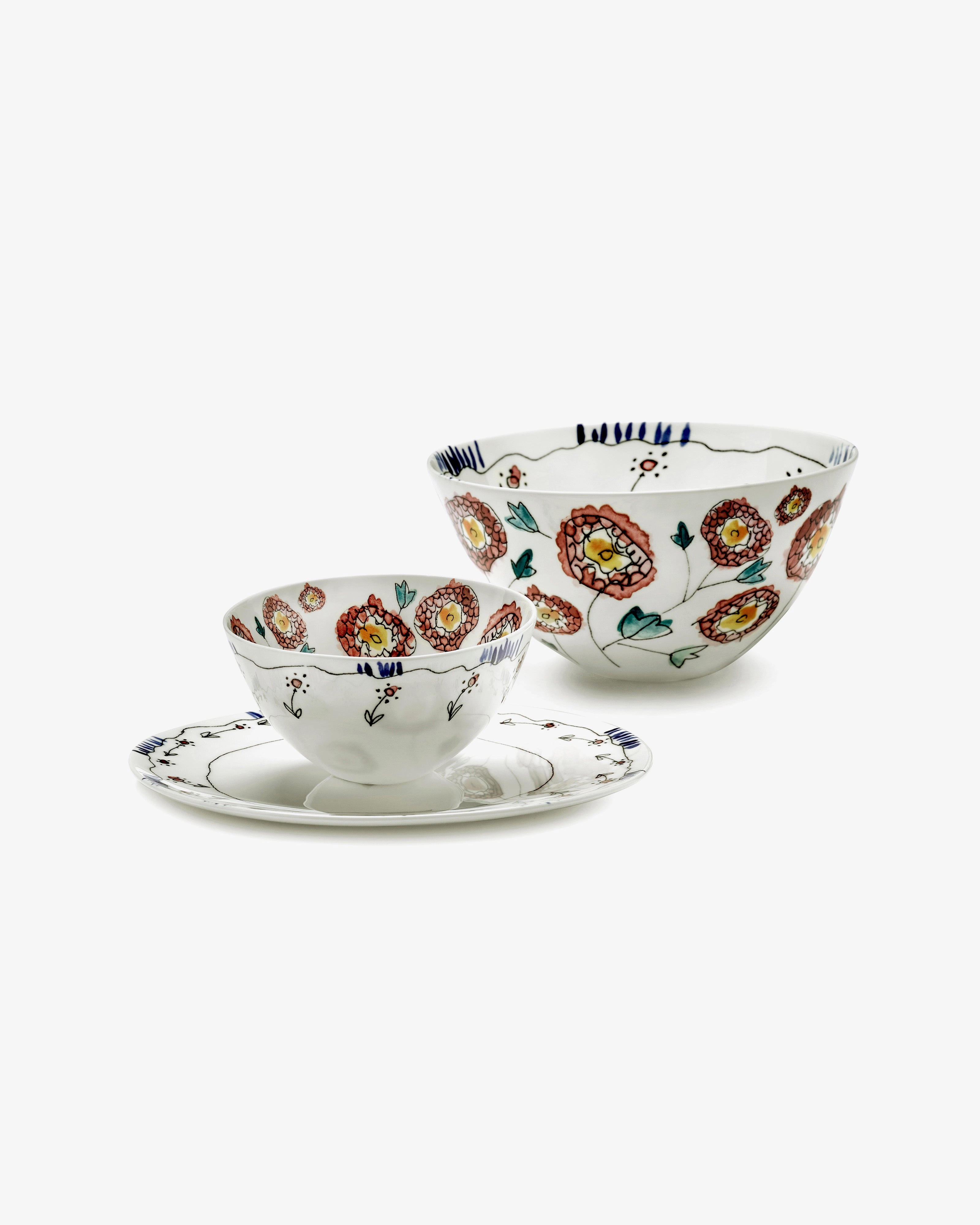 Bowl L Anemone milk Midnight Flowers