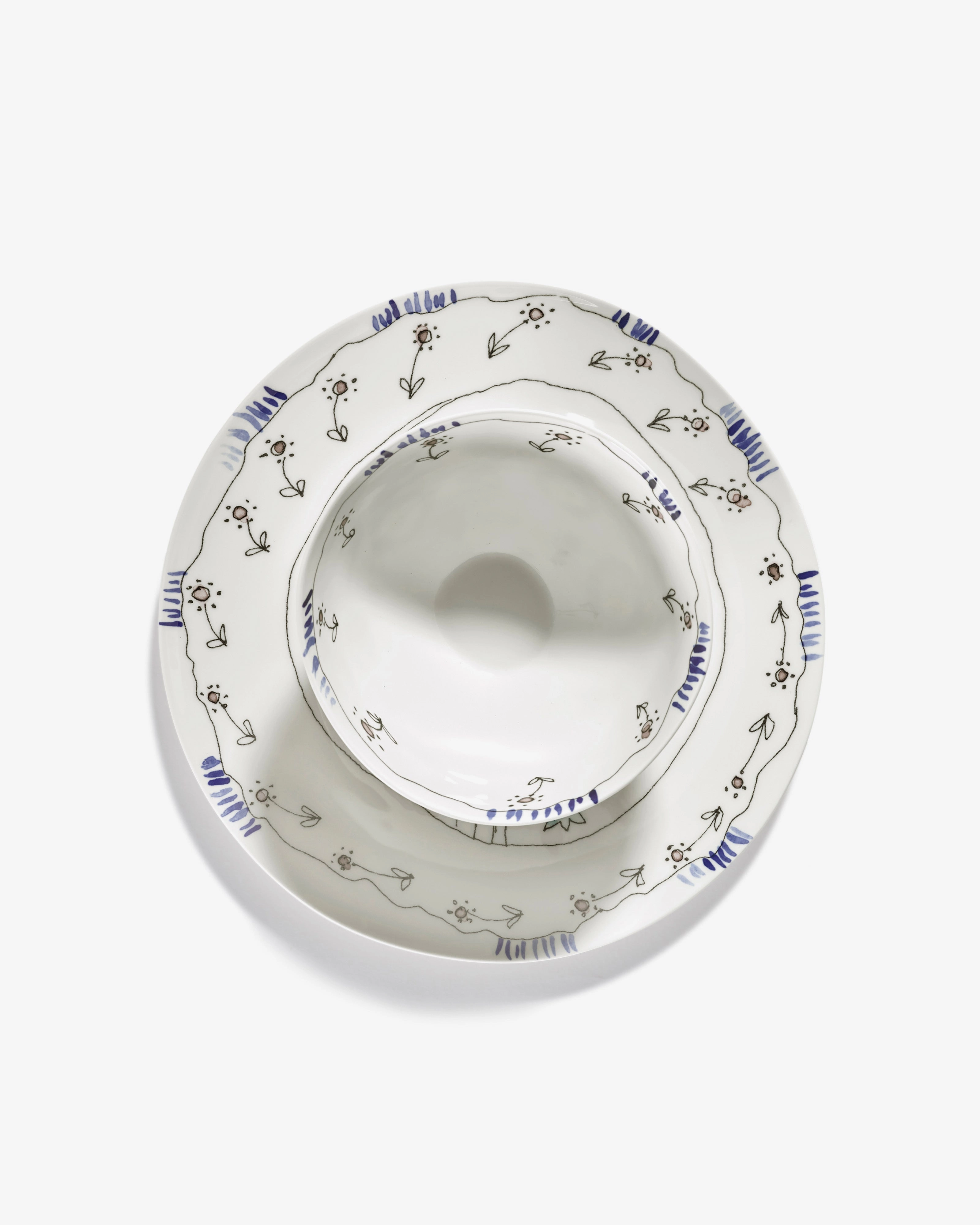 Bowl L Anemone milk Midnight Flowers