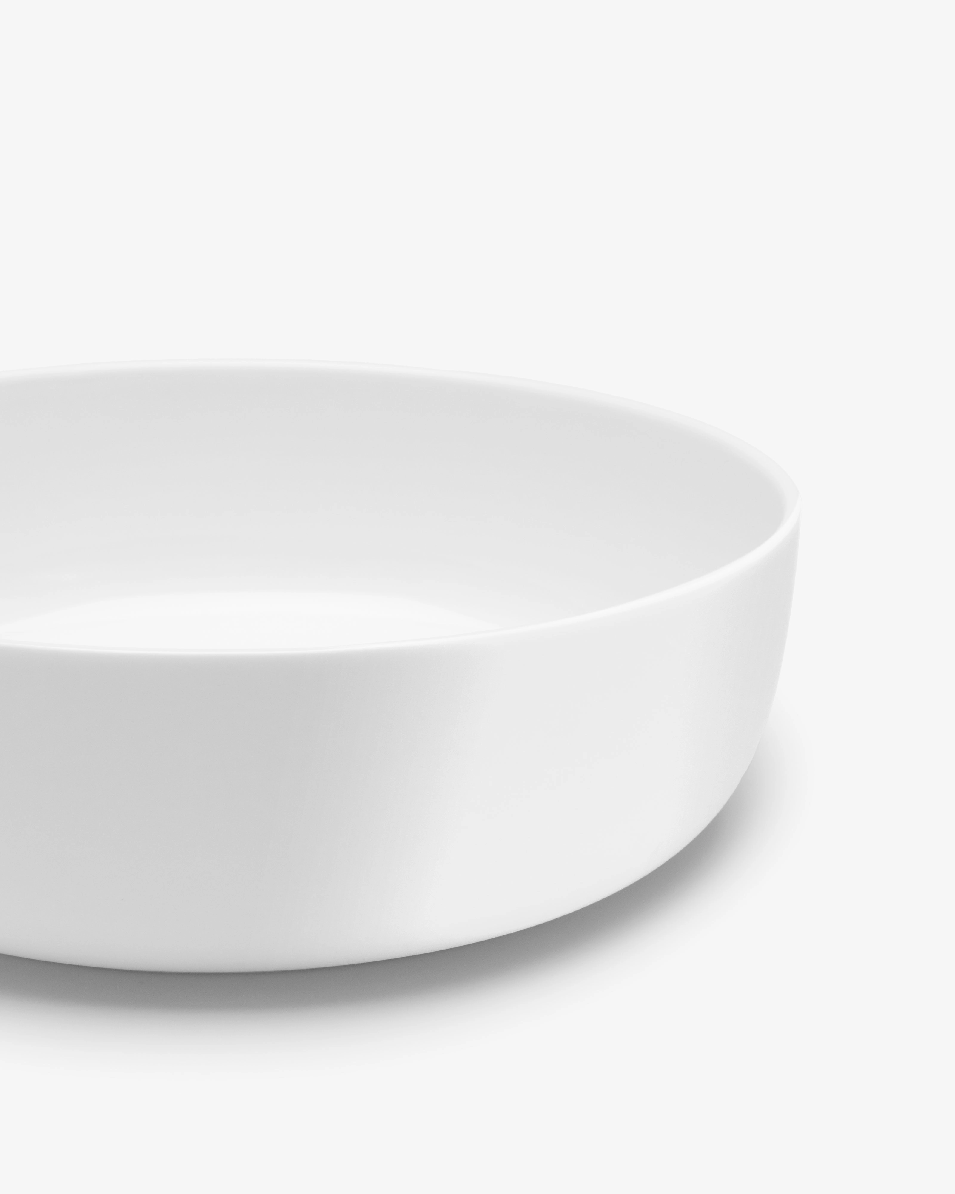 Bowl low XL white glazed Base