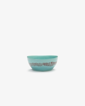 Bowl S azure swirl - red stripes Feast Buy Dinnerware online shop