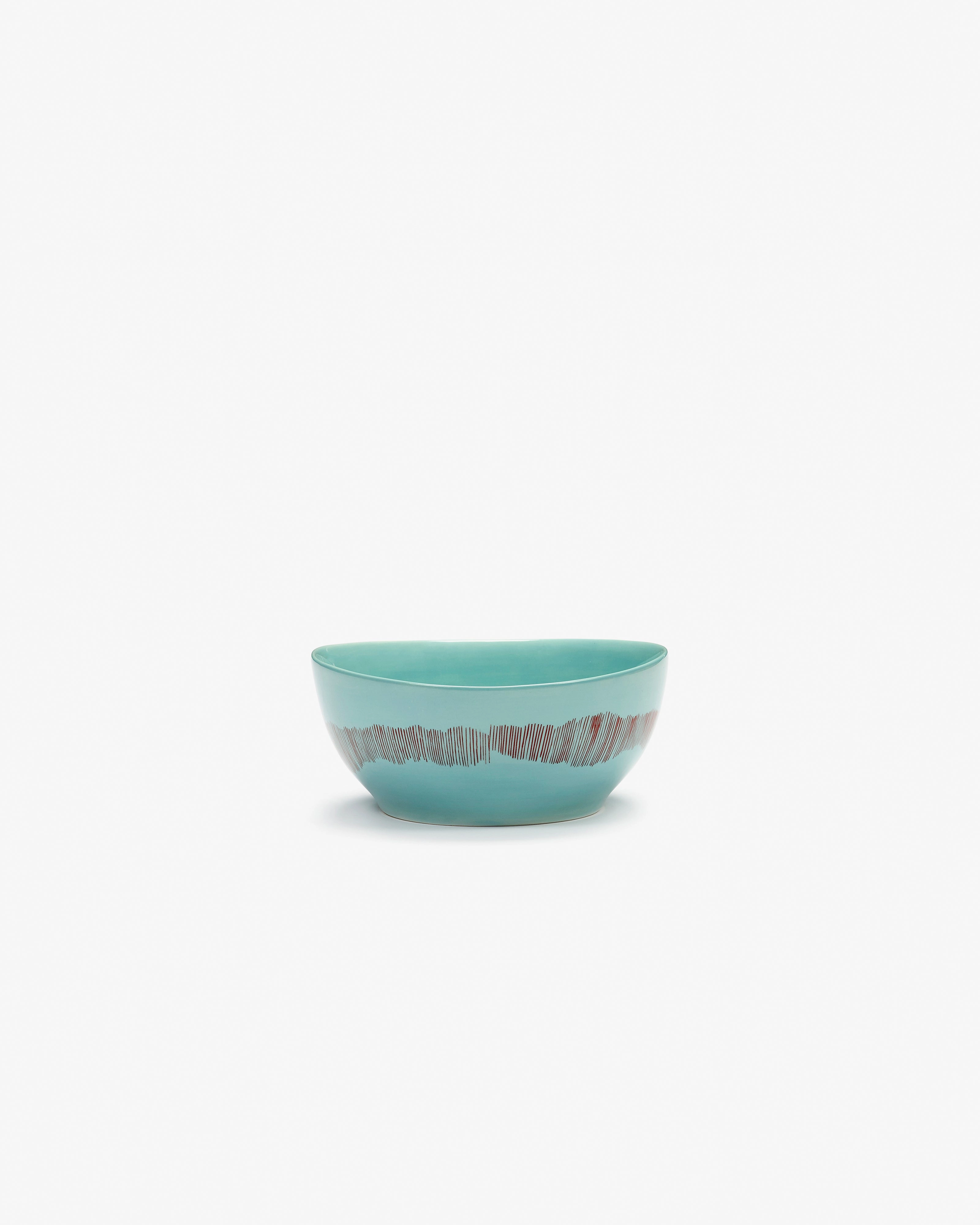Bowl S azure swirl - red stripes Feast Buy Dinnerware online shop