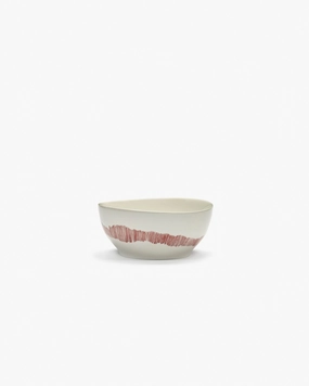 Bowl S white swirl - red stripes Feast Buy Dinnerware online shop