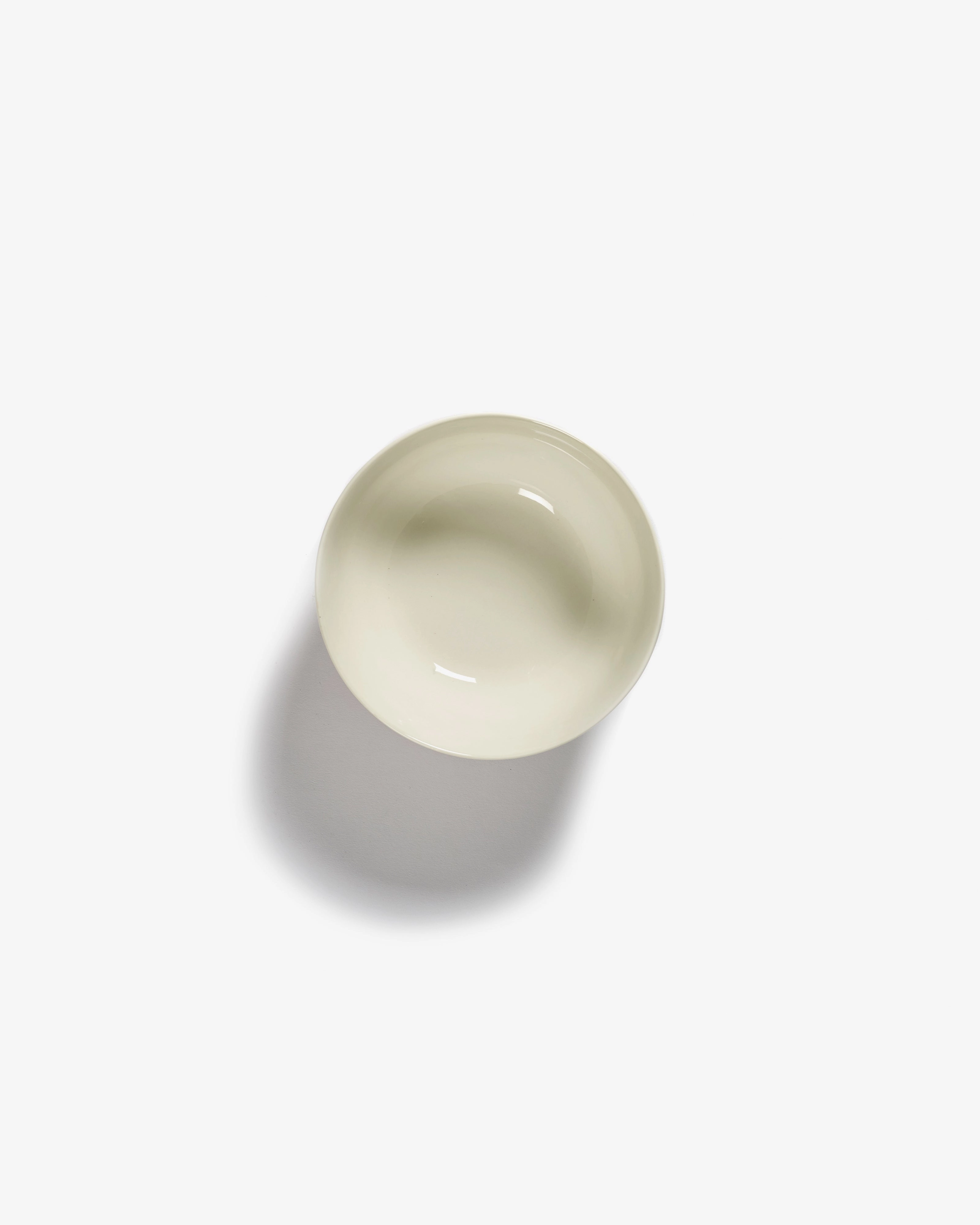 Bowl S white swirl - red stripes Feast