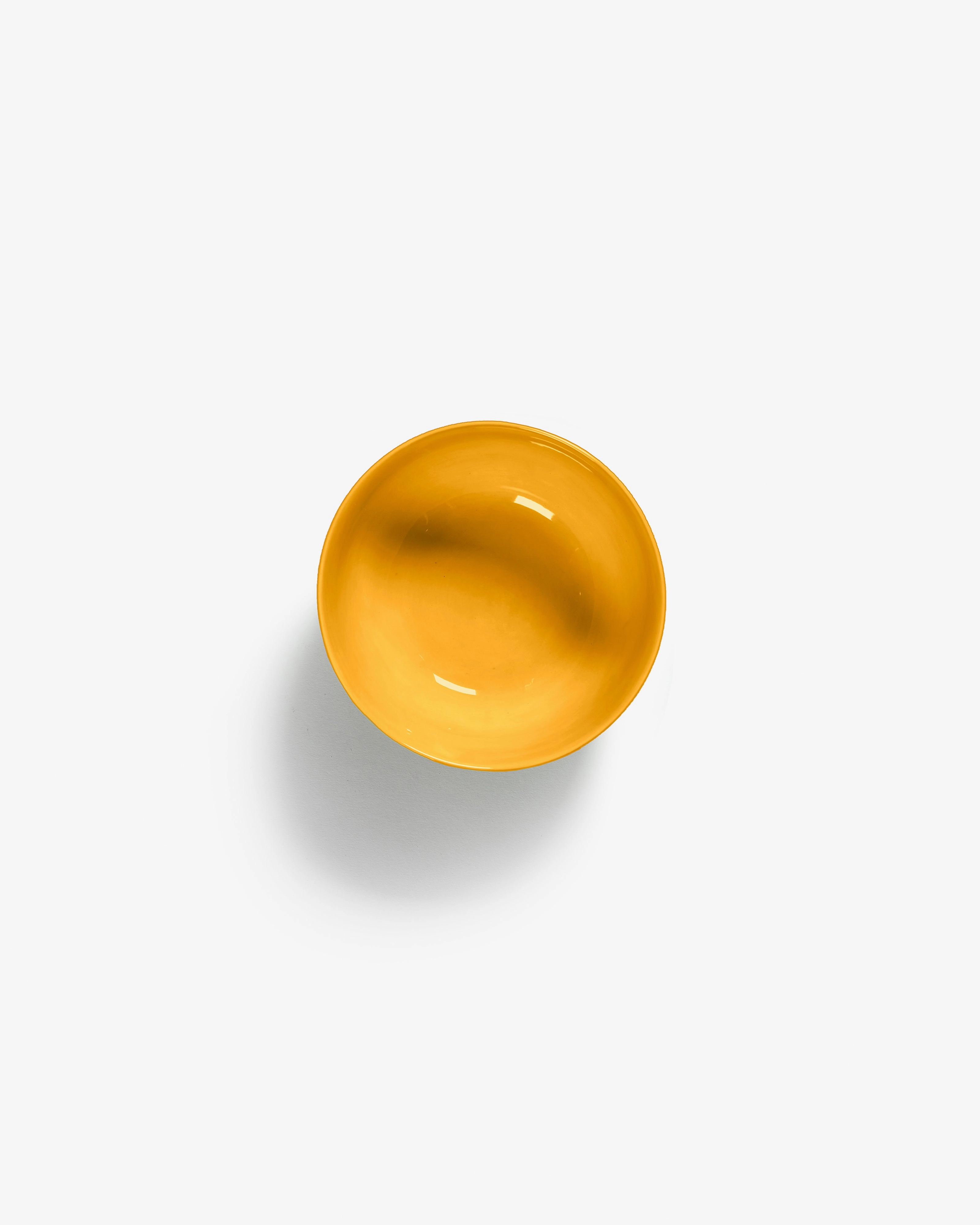 Bowl S yellow - red stripes Feast