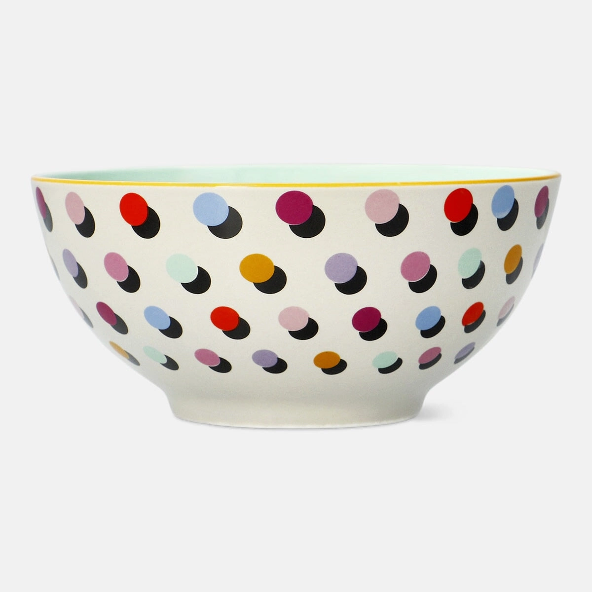 Bowl with multi coloured dots