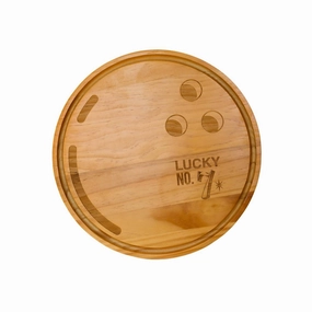 Bowling Ball Wood Board In Natural Cutlery knife sets deals