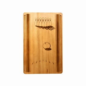 Bowling Lane Wood Board In Natural Cutlery knife sets deals