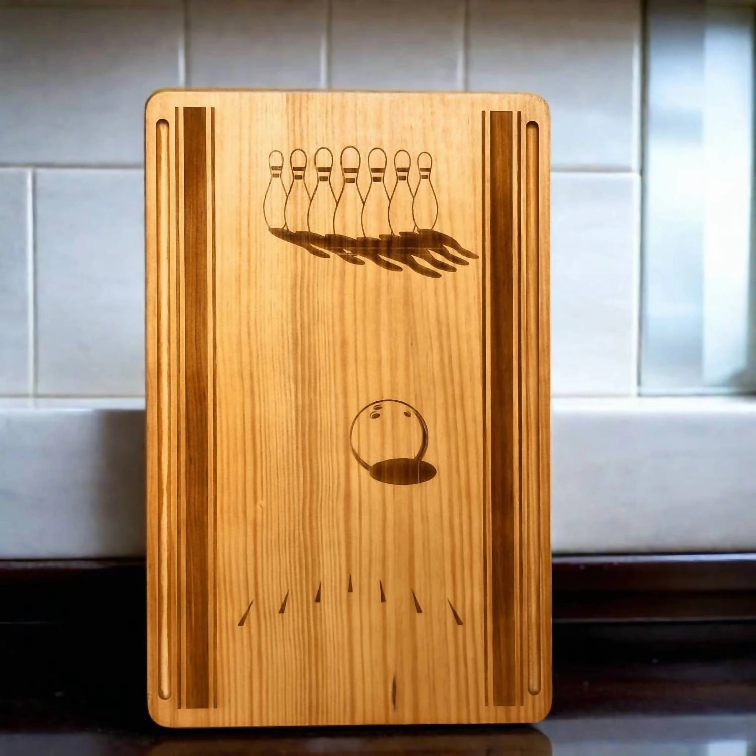 Bowling Lane Wood Board In Natural