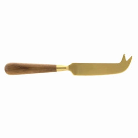 Brass Cheese Knife with Wooden Handle Serveware clearance shop