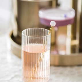 Brass Stirrer with Pink Resin Barware sale online