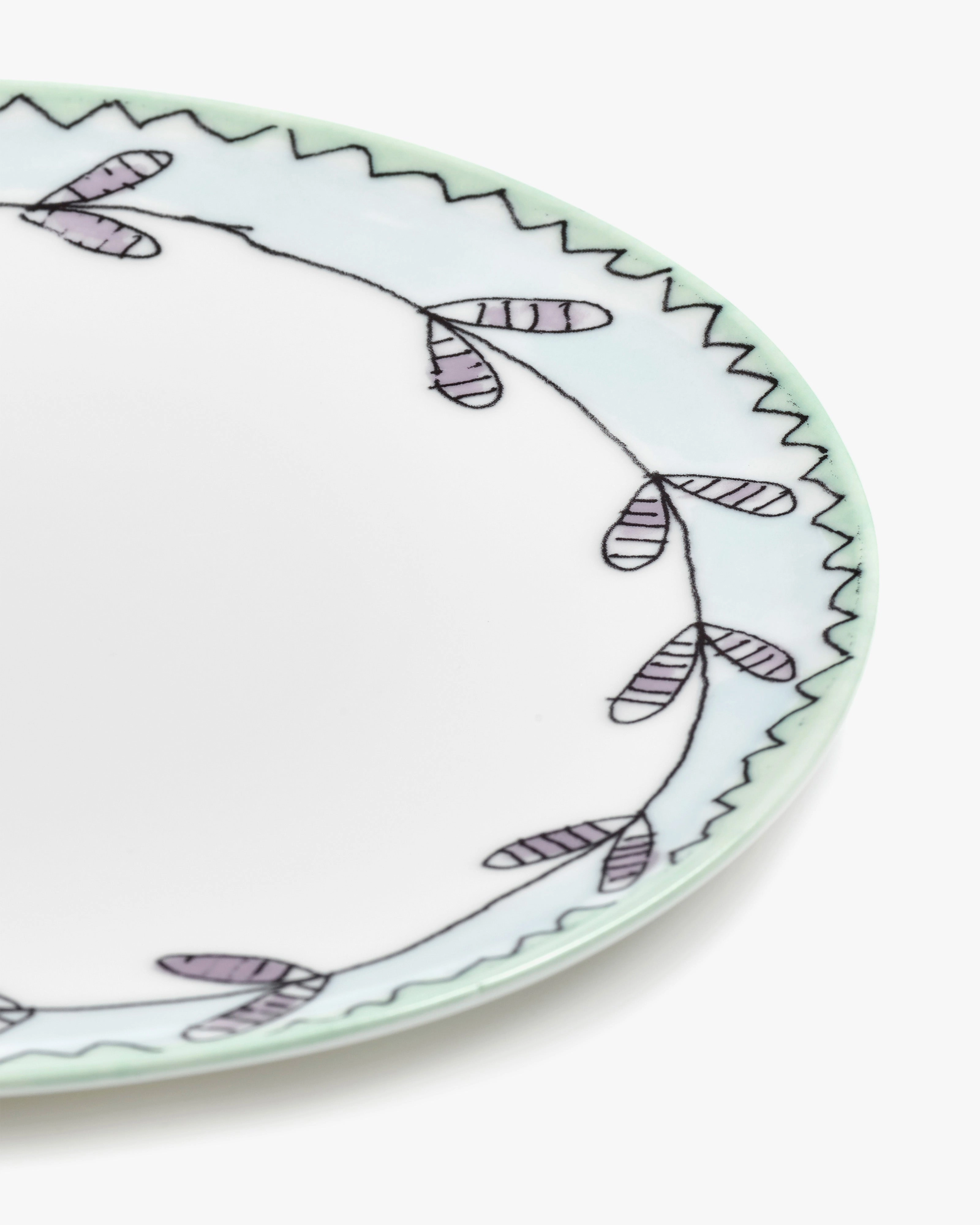 Bread plate Blossom milk Midnight Flowers