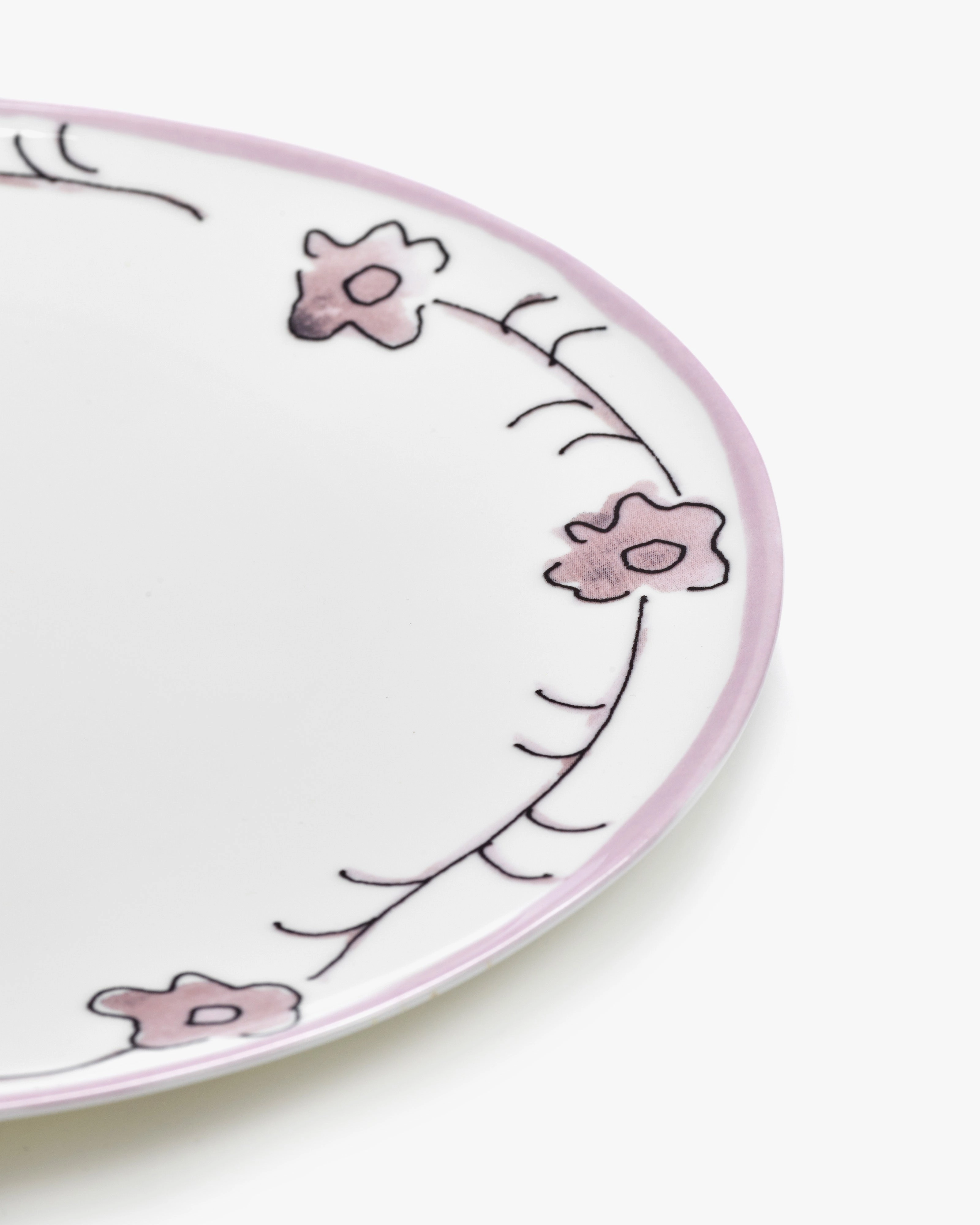 Bread plate Dark viola Midnight Flowers